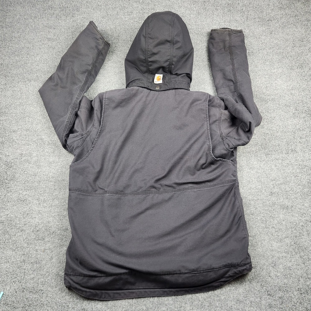 Carhartt Mens Quick Duck Jefferson Traditional Jacket Black Hooded BLK M - Picture 15 of 15